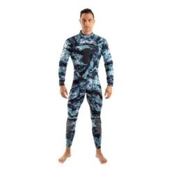 Seac Camo Neoprenanzug 1,5 Mm Blau/schwarz