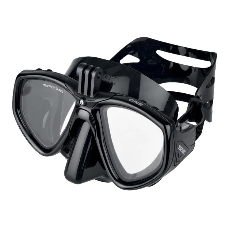 Seac One Pro Tauchermaske Schwarz Mit Transparenten GlÀsern